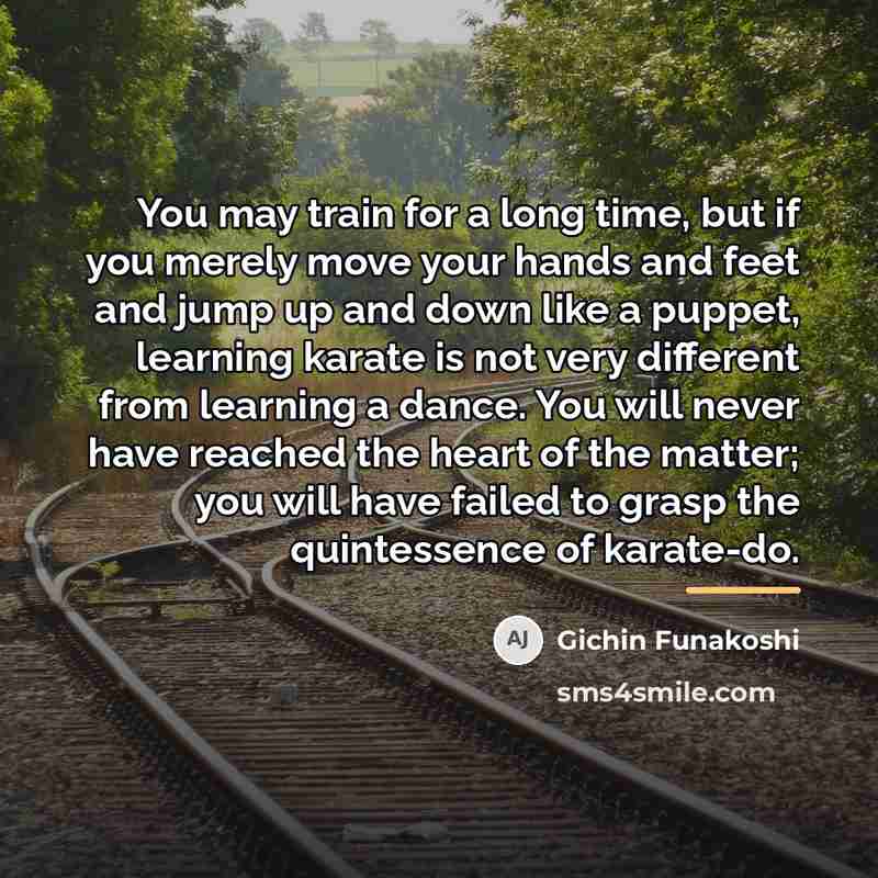 “You may train for a long time, but if you…” quote by Gichin Funakoshi