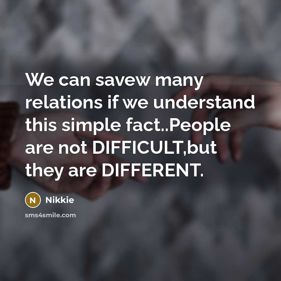 “We can savew many relations if we understand this simple…” quote by Nikkie