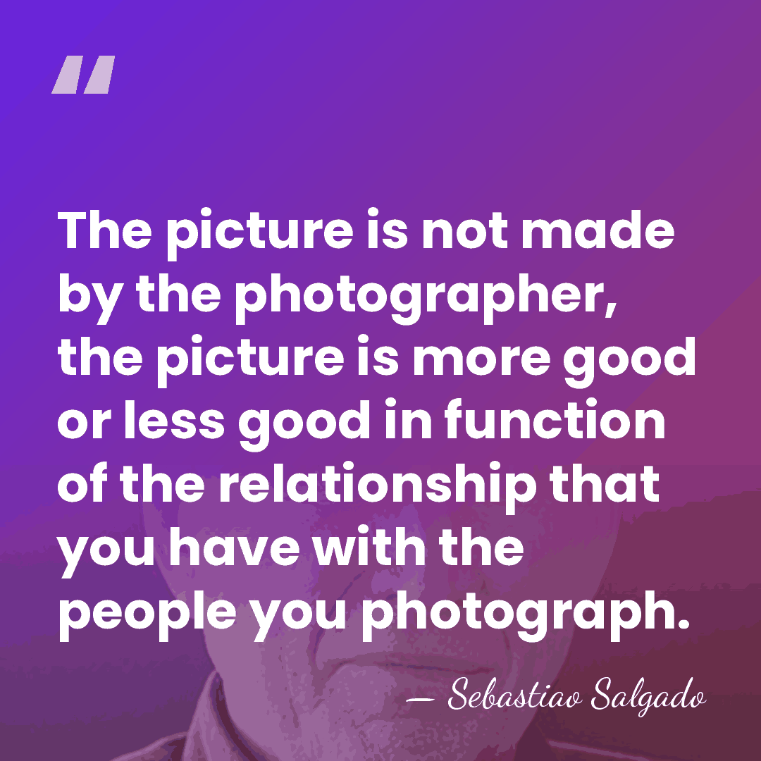 The picture is not made by the photographer, the picture is more&hellip; - Sebastiao Salgado