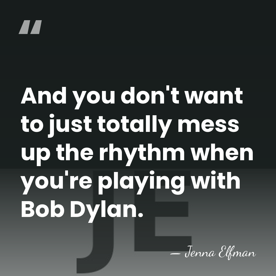And you don't want to just totally mess up the rhythm when&hellip; - Jenna Elfman