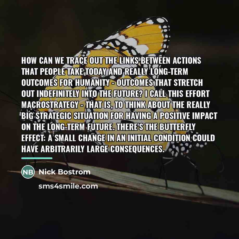 “How can we trace out the links between actions that…” quote by Nick Bostrom