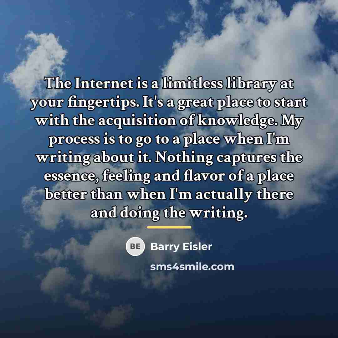 “The Internet is a limitless library at your fingertips. It's…” quote by Barry Eisler