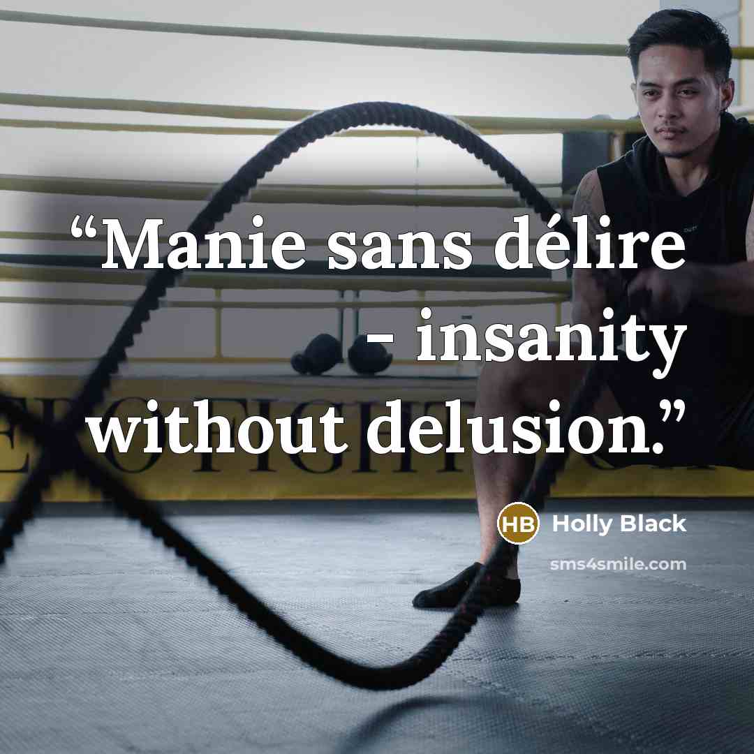 “Manie sans délire - insanity without delusion.” quote by Holly Black