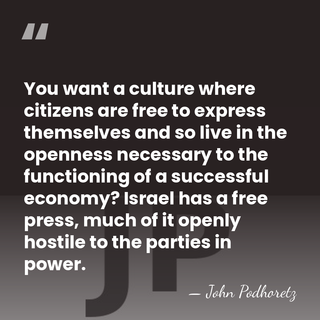You want a culture where citizens are free to express themselves and&hellip; - John Podhoretz