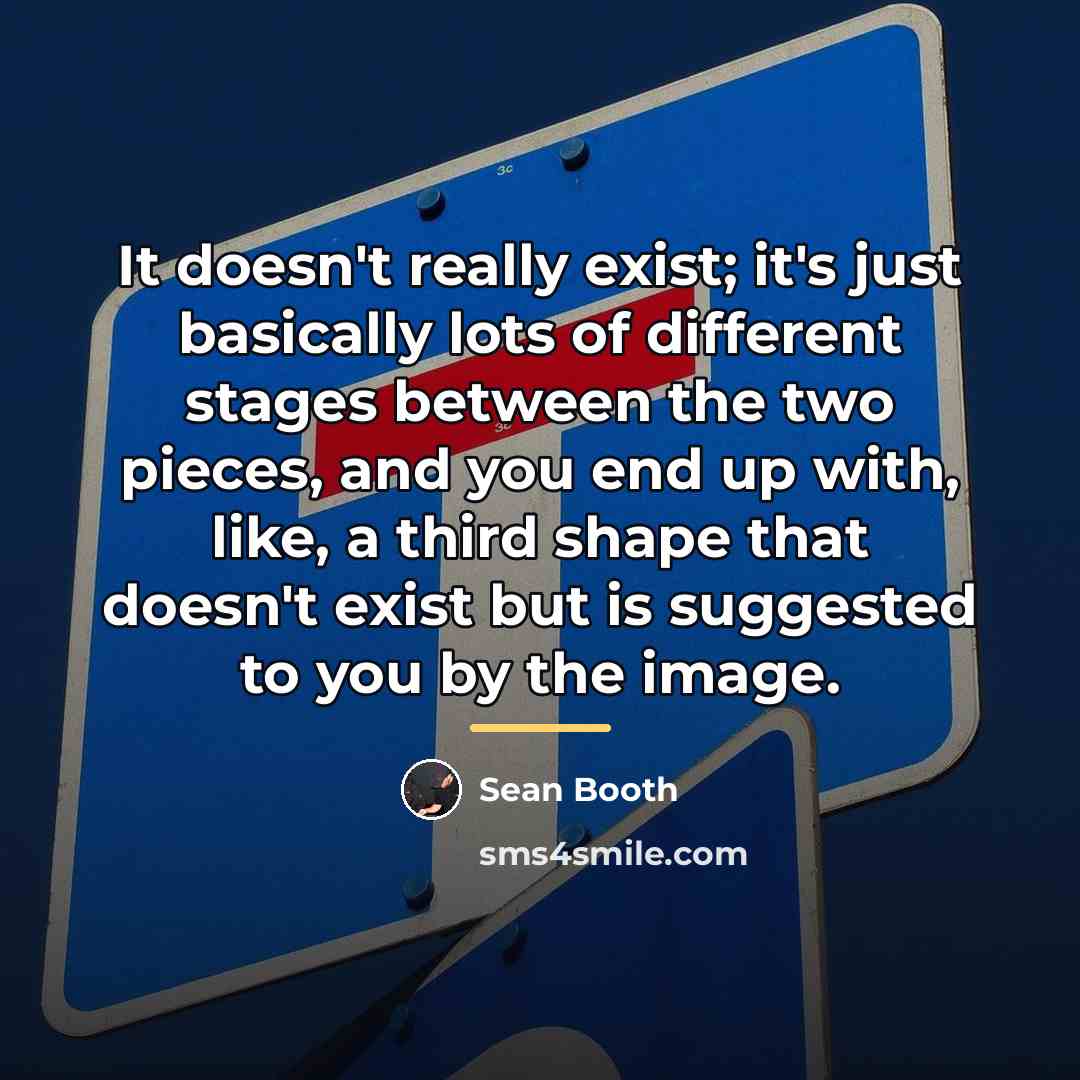 “It doesn't really exist; it's just basically lots of different…” quote by Sean Booth