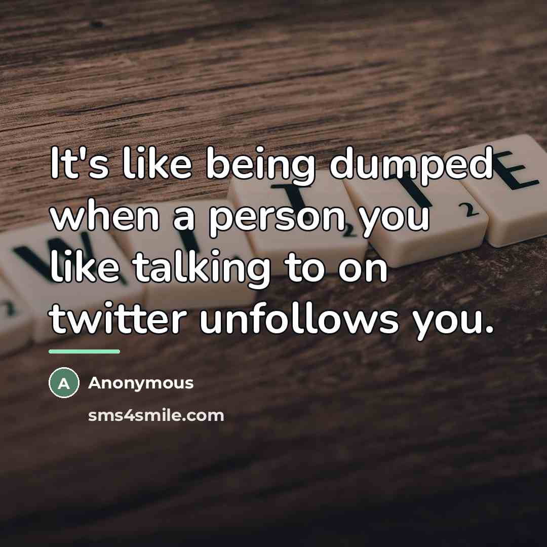 “It's like being dumped when a person you like talking…” quote by Anonymous