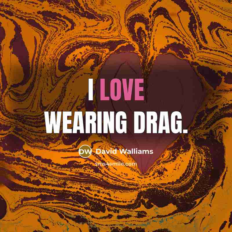 “I love wearing drag.…” quote by David Walliams