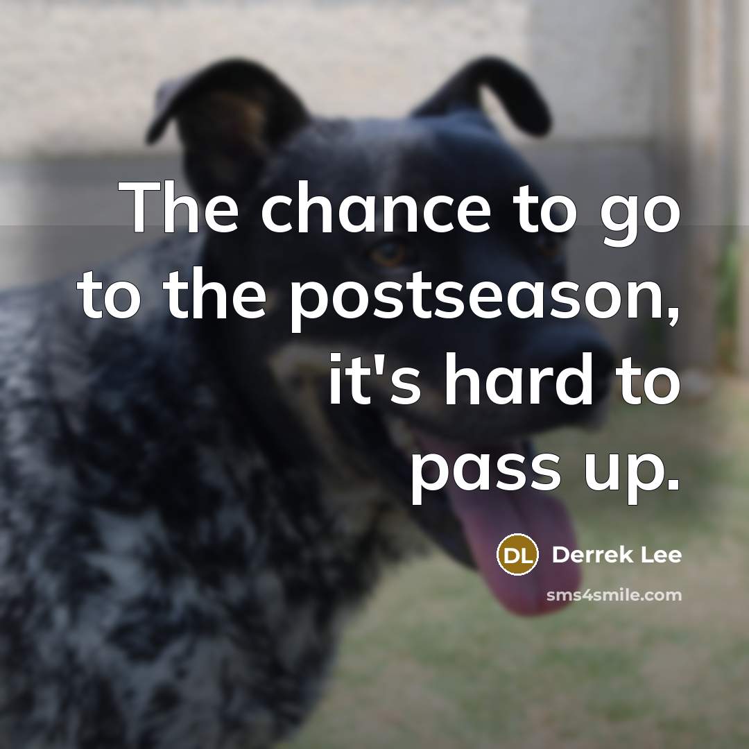 “The chance to go to the postseason, it's hard to…” quote by Derrek Lee