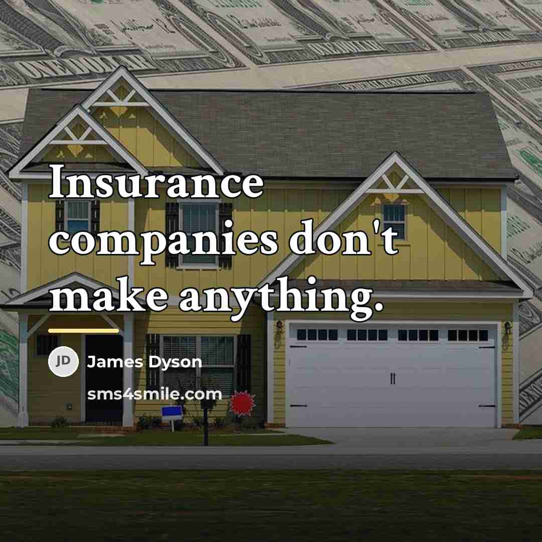 “Insurance companies don't make anything.…” quote by James Dyson
