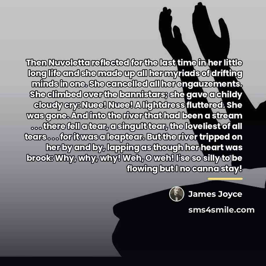 “Then Nuvoletta reflected for the last time in her little…” quote by James Joyce