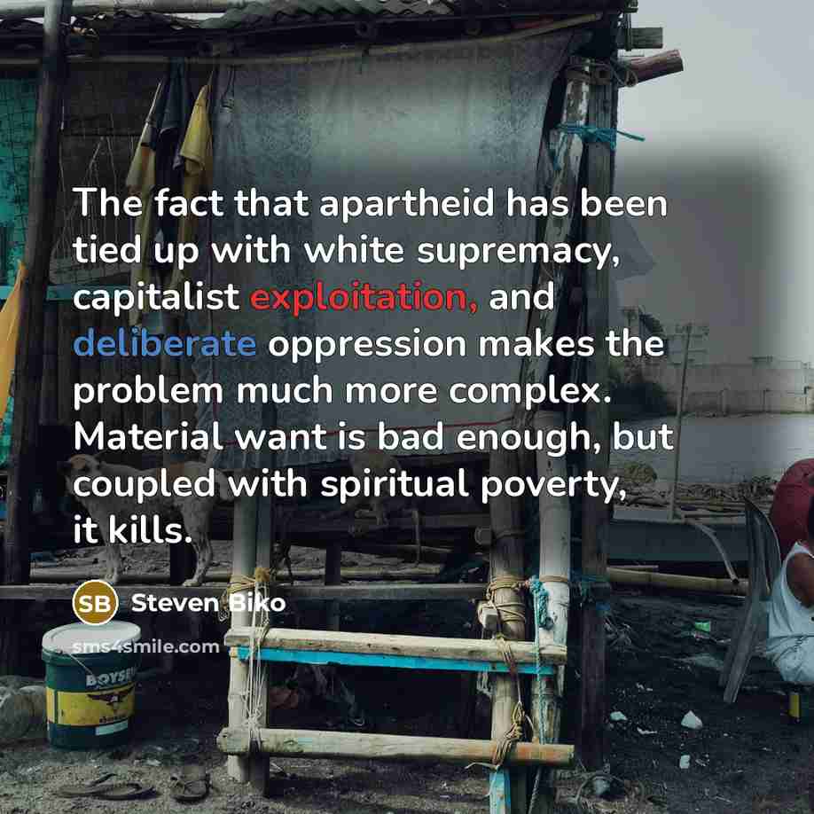 “The fact that apartheid has been tied up with white…” quote by Steven Biko