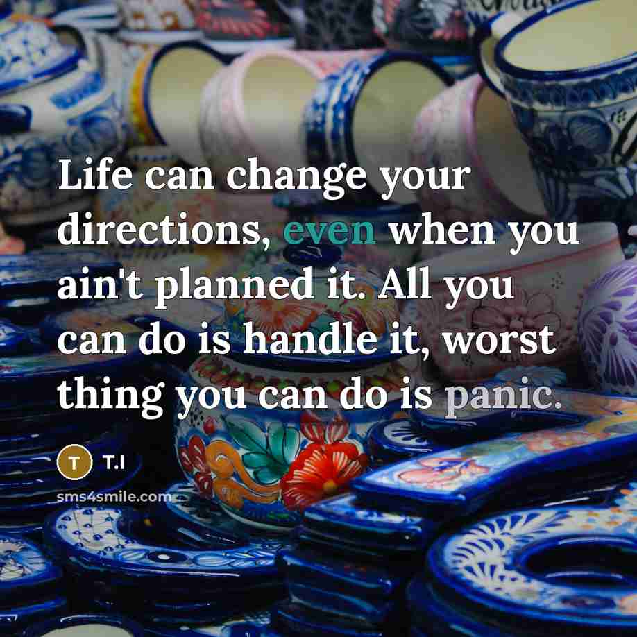 “Life can change your directions, even when you ain't planned…” quote by T.I