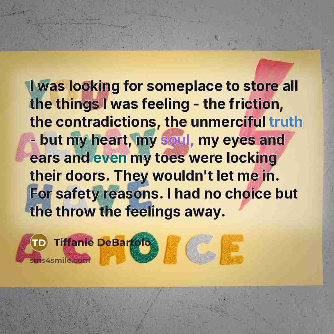 “I was looking for someplace to store all the things…” quote by Tiffanie DeBartolo