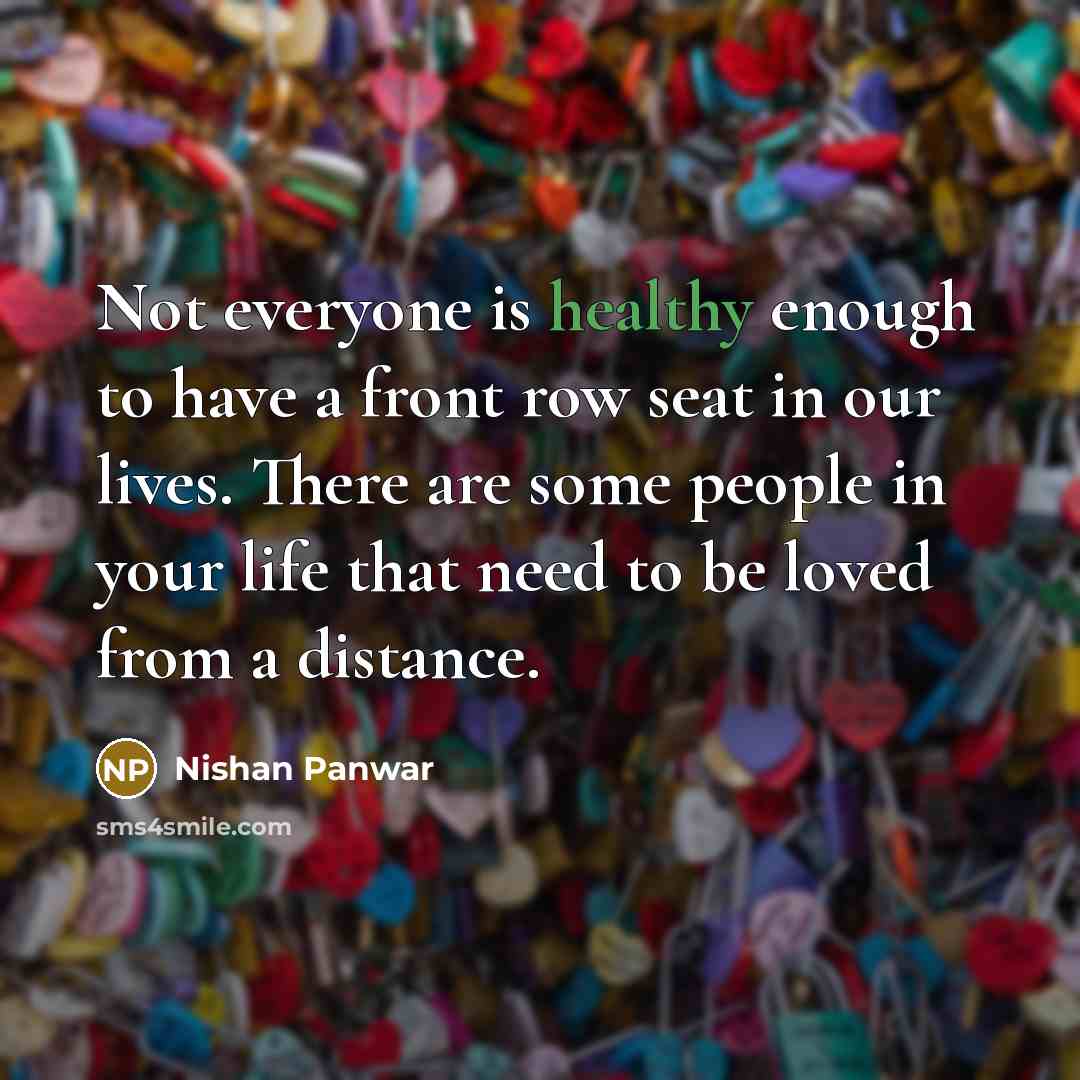“Not everyone is healthy enough to have a front row…” quote by Nishan Panwar