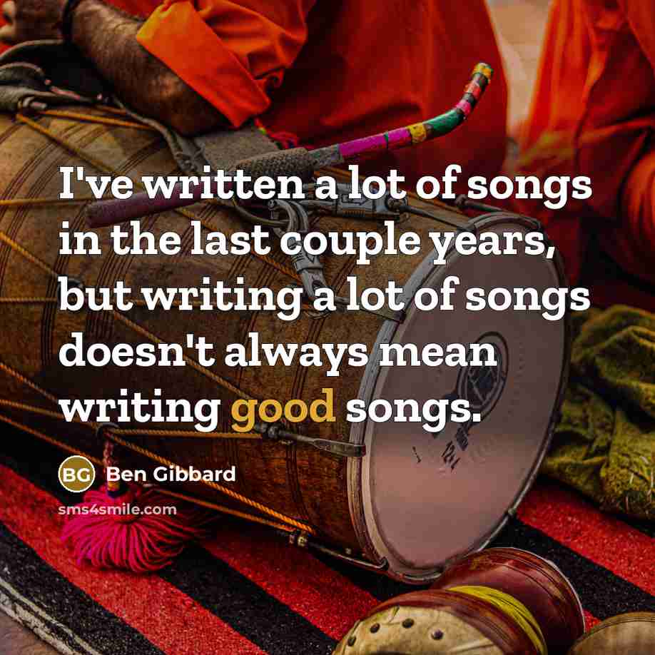 “I've written a lot of songs in the last couple…” quote by Ben Gibbard