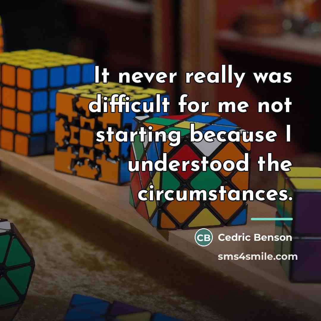 “It never really was difficult for me not starting because…” quote by Cedric Benson