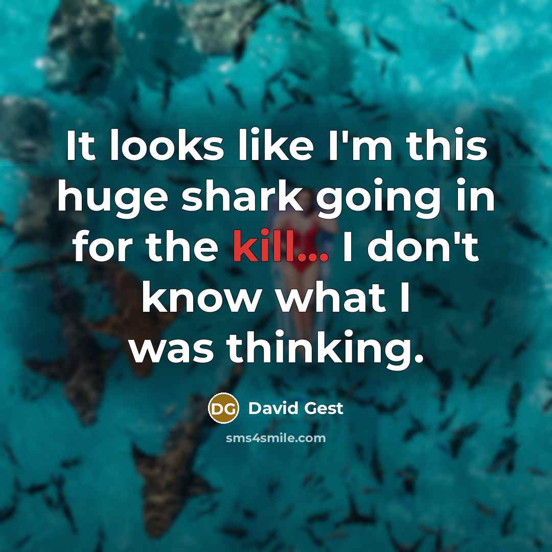 “It looks like I'm this huge shark going in for…” quote by David Gest