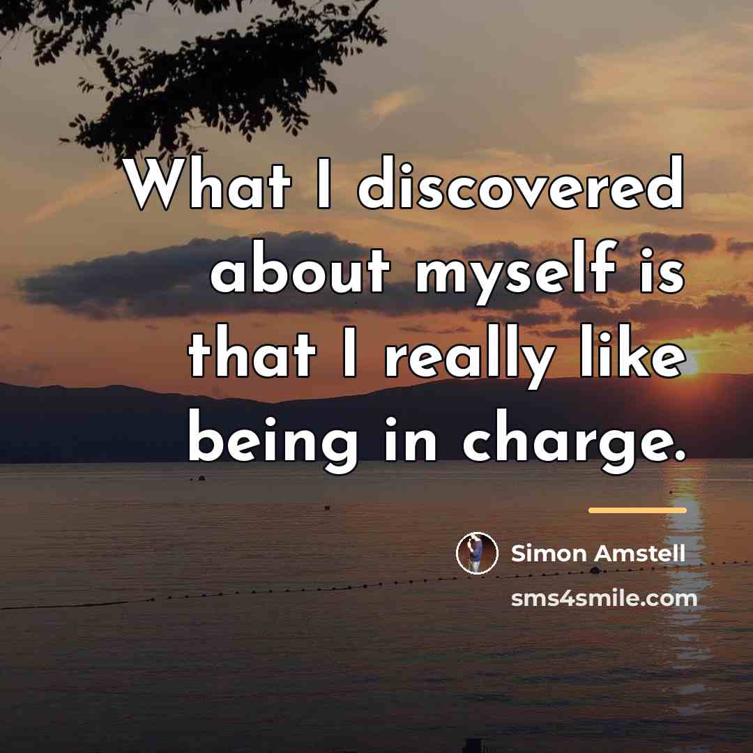 “What I discovered about myself is that I really like…” quote by Simon Amstell