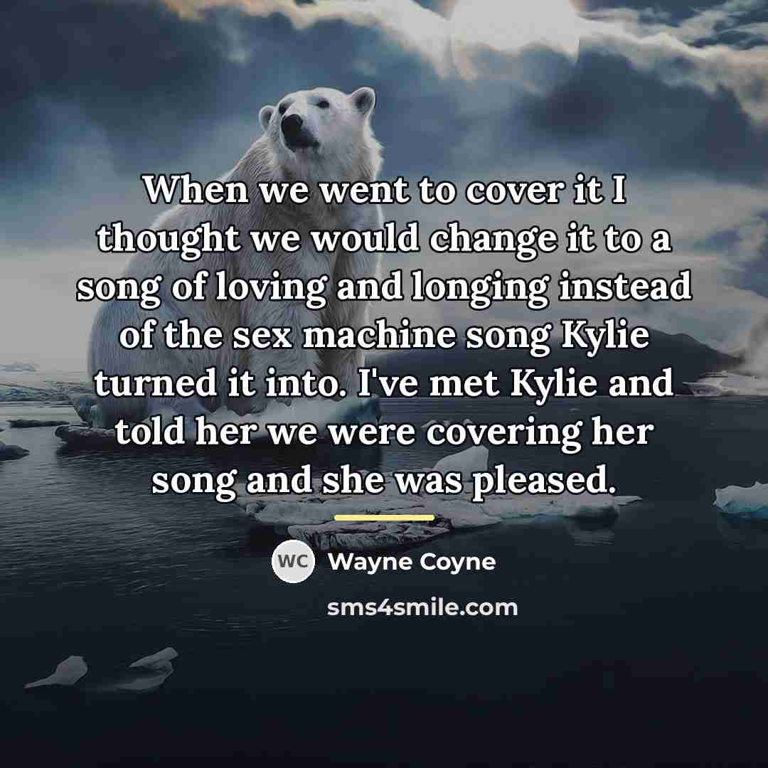 “When we went to cover it I thought we would…” quote by Wayne Coyne