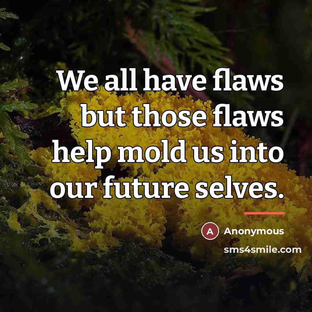“We all have flaws but those flaws help mold us…” quote by Anonymous