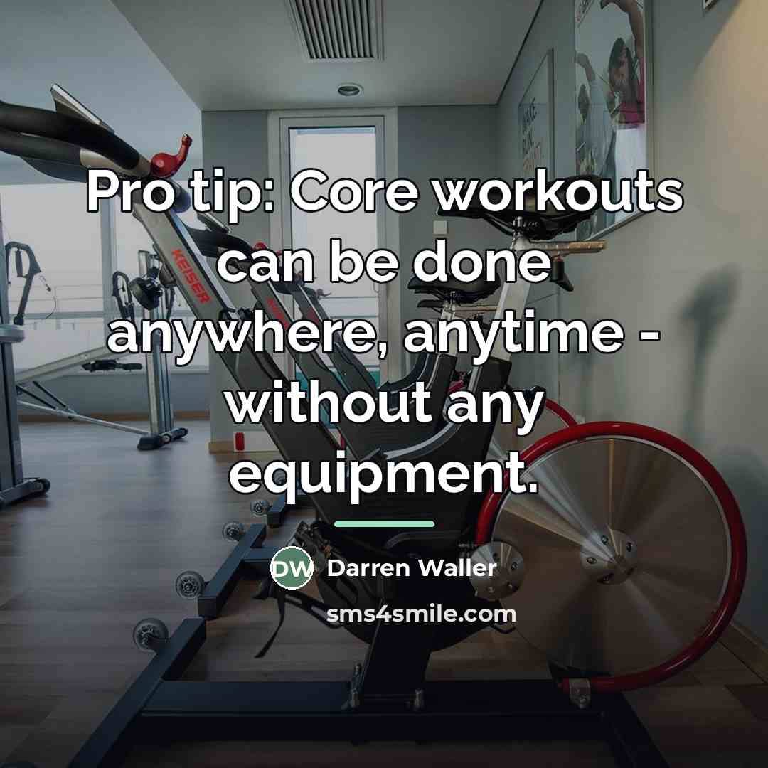 “Pro tip: Core workouts can be done anywhere, anytime -…” quote by Darren Waller