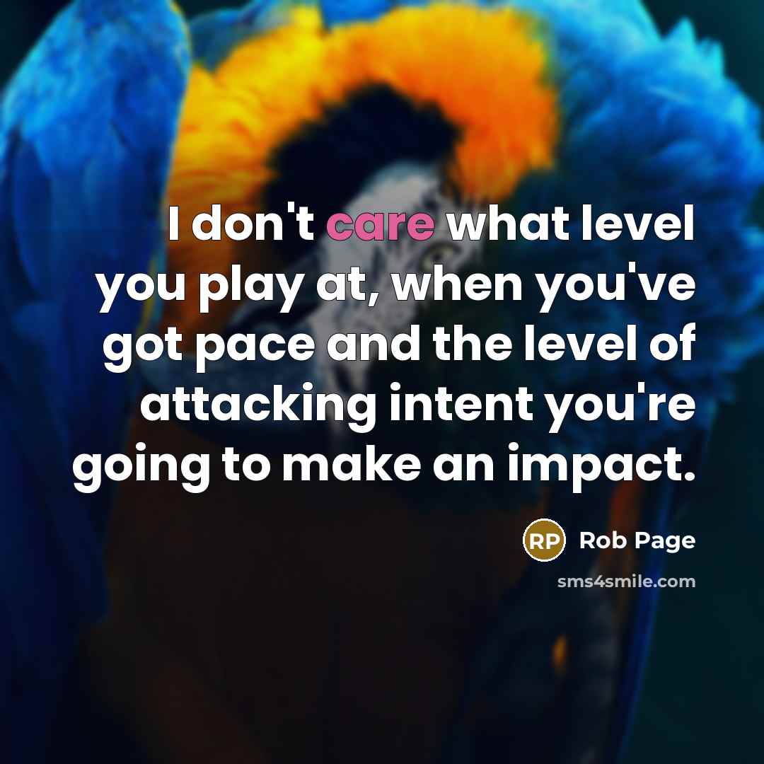 “I don't care what level you play at, when you've…” quote by Rob Page