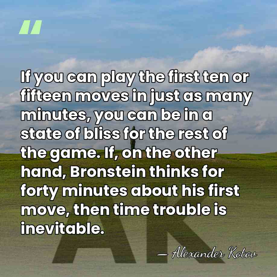 If you can play the first ten or fifteen moves in just&hellip; - Alexander Kotov