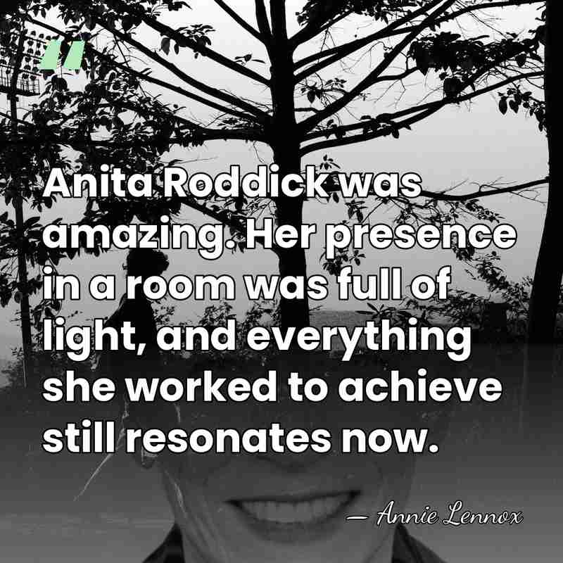Anita Roddick was amazing. Her presence in a room was full of&hellip; - Annie Lennox