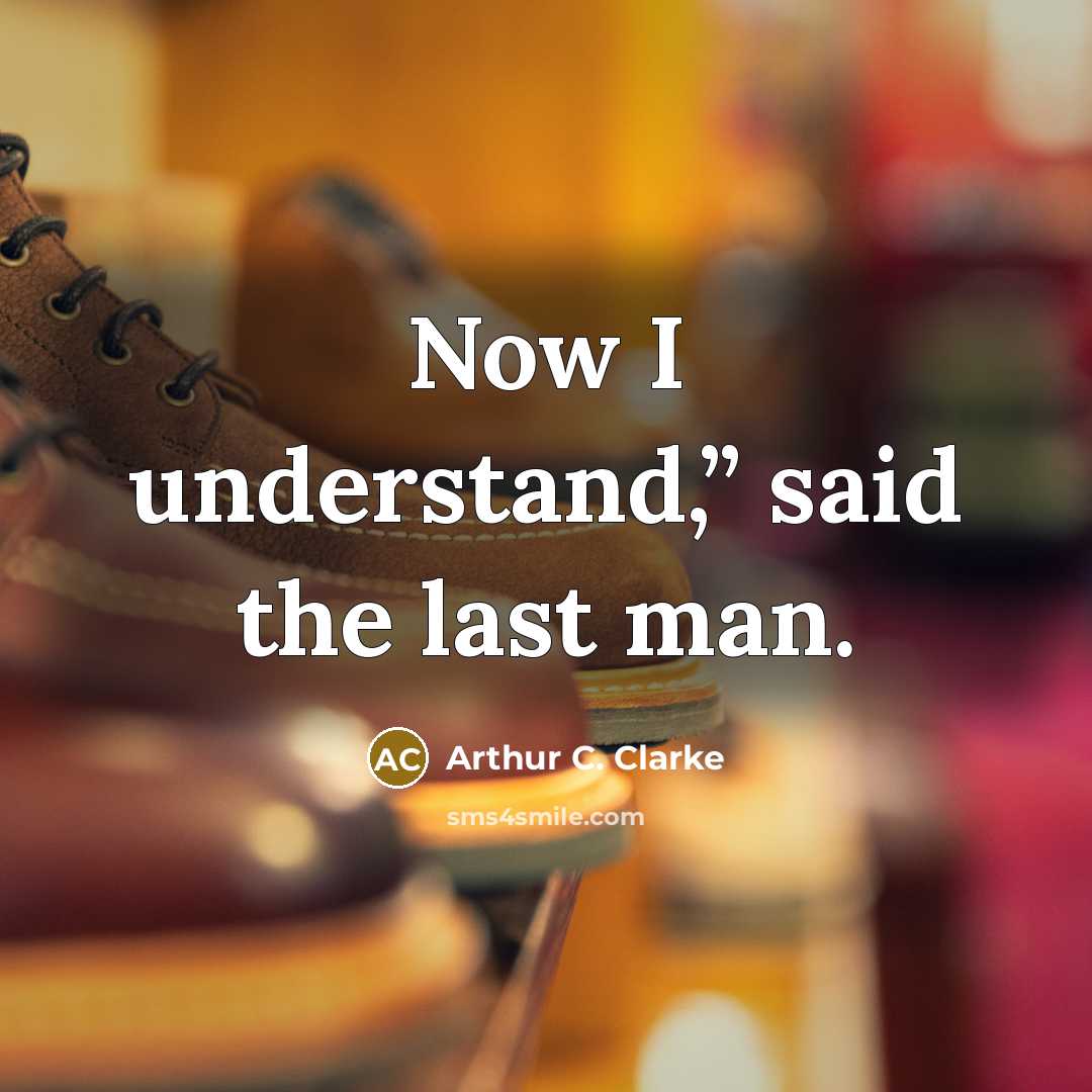 “Now I understand,” said the last man.…” quote by Arthur C. Clarke