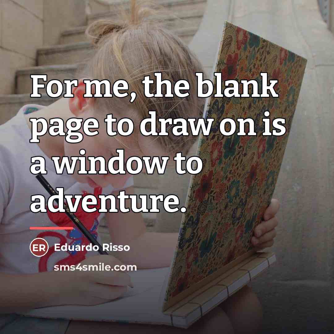 “For me, the blank page to draw on is a…” quote by Eduardo Risso