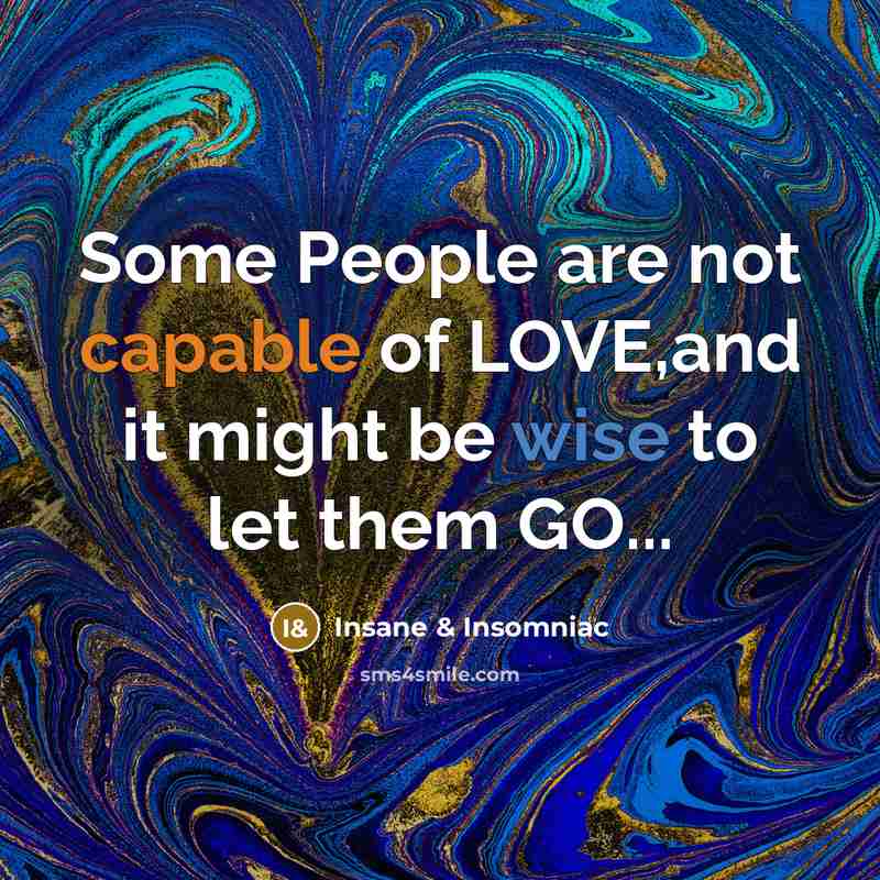 “Some People are not capable of LOVE,and it might be…” quote by Insane & Insomniac