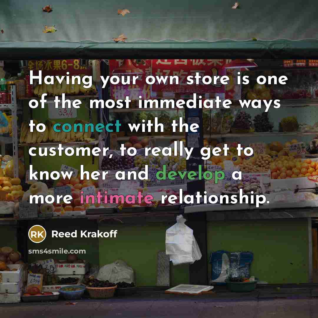 “Having your own store is one of the most immediate…” quote by Reed Krakoff