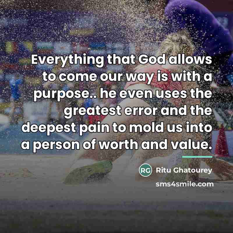 “Everything that God allows to come our way is with…” quote by Ritu Ghatourey