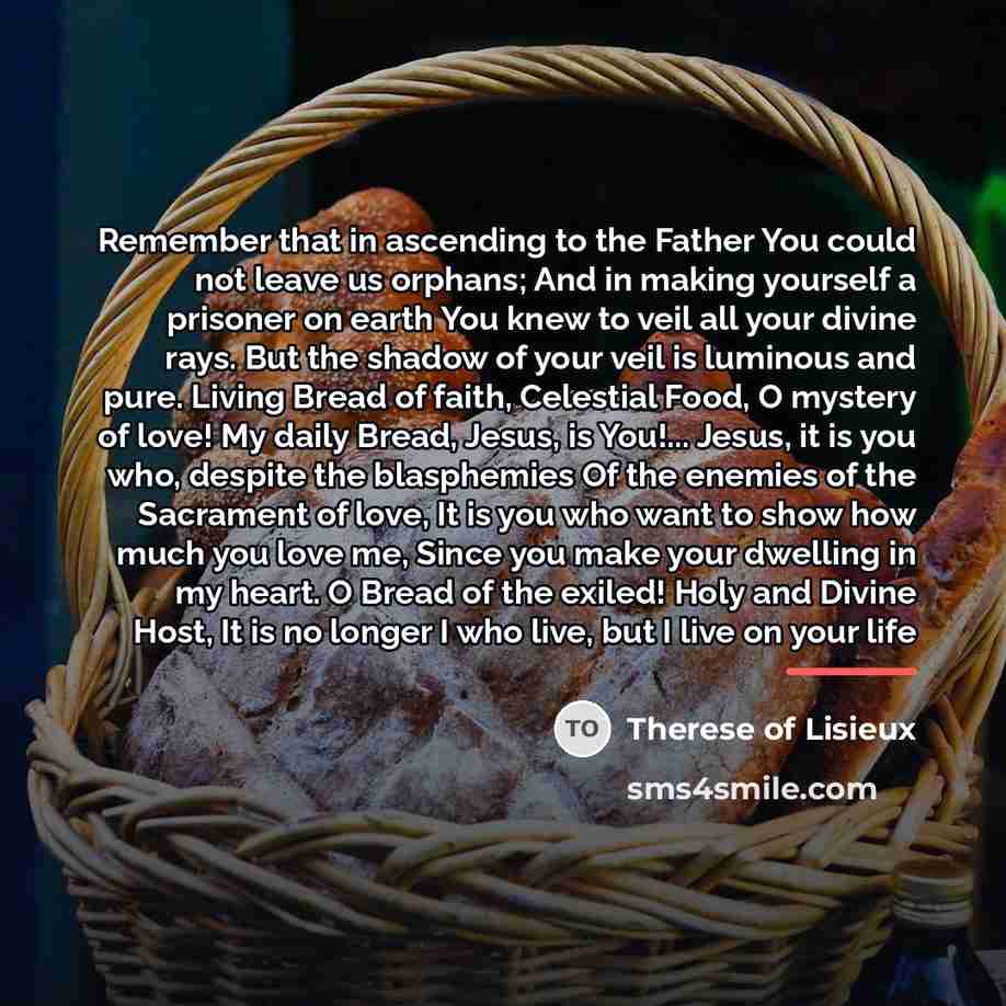 “Remember that in ascending to the Father You could not…” quote by Therese of Lisieux