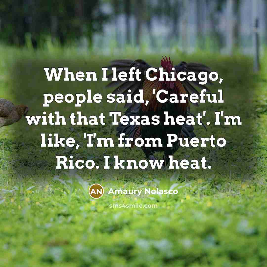 “When I left Chicago, people said, 'Careful with that Texas…” quote by Amaury Nolasco