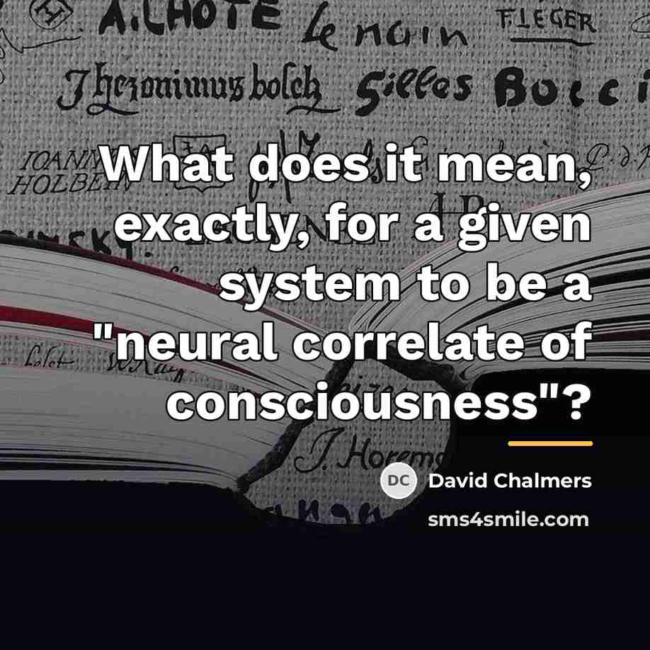 “What does it mean, exactly, for a given system to…” quote by David Chalmers