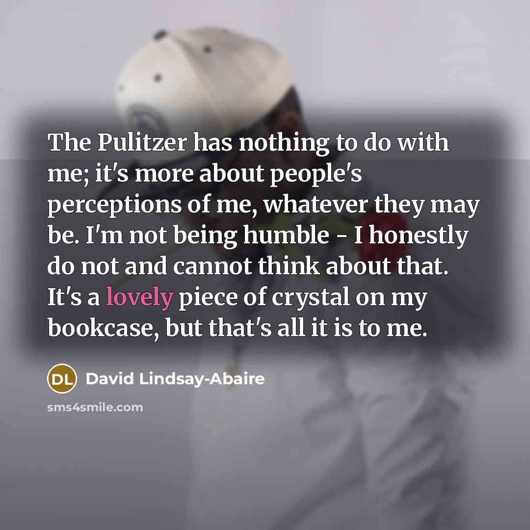 “The Pulitzer has nothing to do with me; it's more…” quote by David Lindsay-Abaire