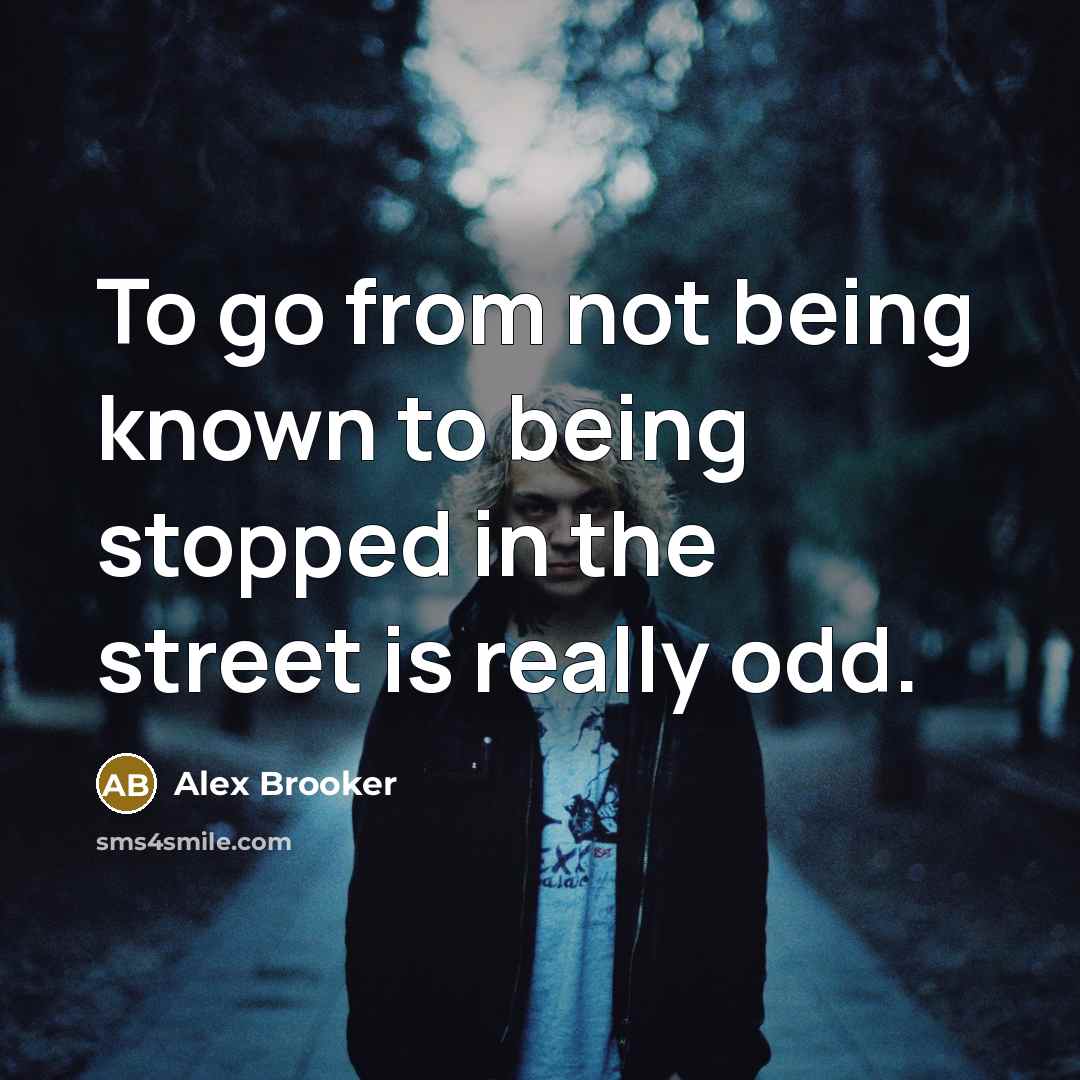 “To go from not being known to being stopped in…” quote by Alex Brooker