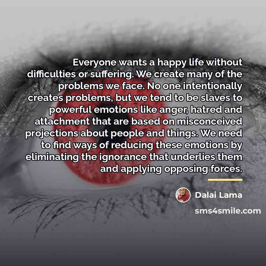“Everyone wants a happy life without difficulties or suffering. We…” quote by Dalai Lama