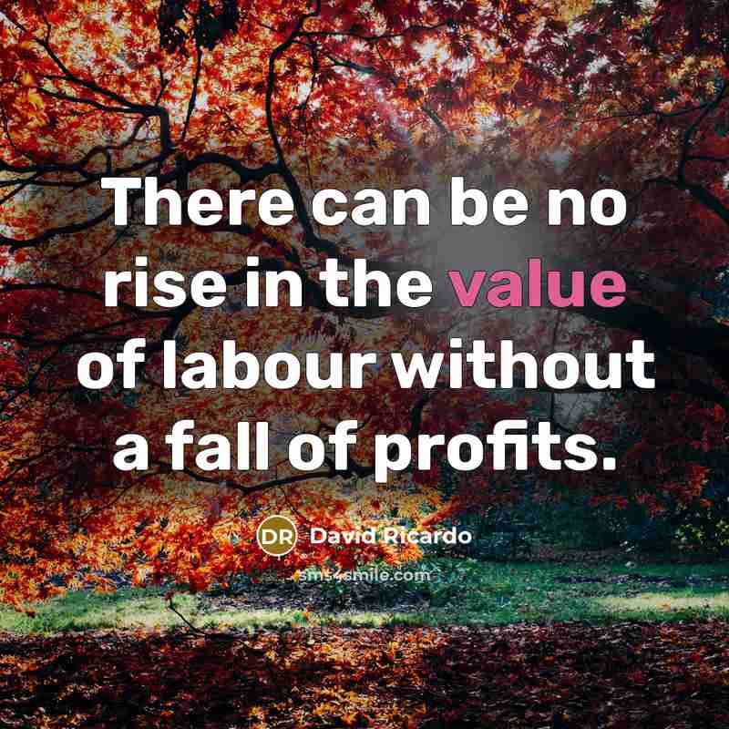 “There can be no rise in the value of labour…” quote by David Ricardo
