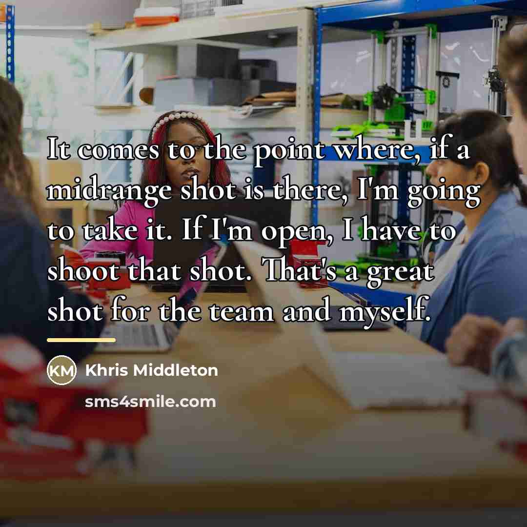 “It comes to the point where, if a midrange shot…” quote by Khris Middleton