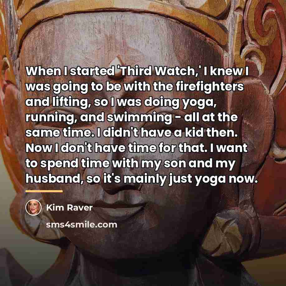 “When I started 'Third Watch,' I knew I was going…” quote by Kim Raver