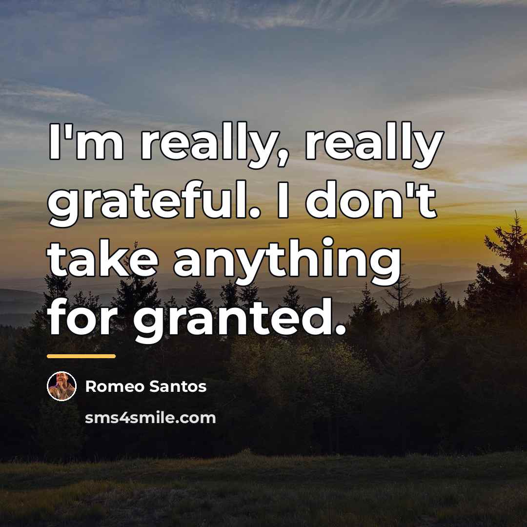 “I'm really, really grateful. I don't take anything for granted.…” quote by Romeo Santos