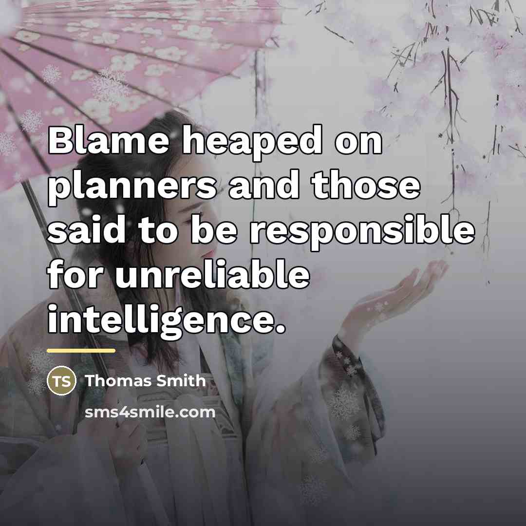 “Blame heaped on planners and those said to be responsible…” quote by Thomas Smith