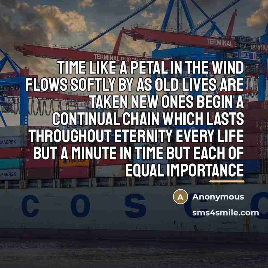 “Time Like a petal in the wind Flows softly by…” quote by Anonymous