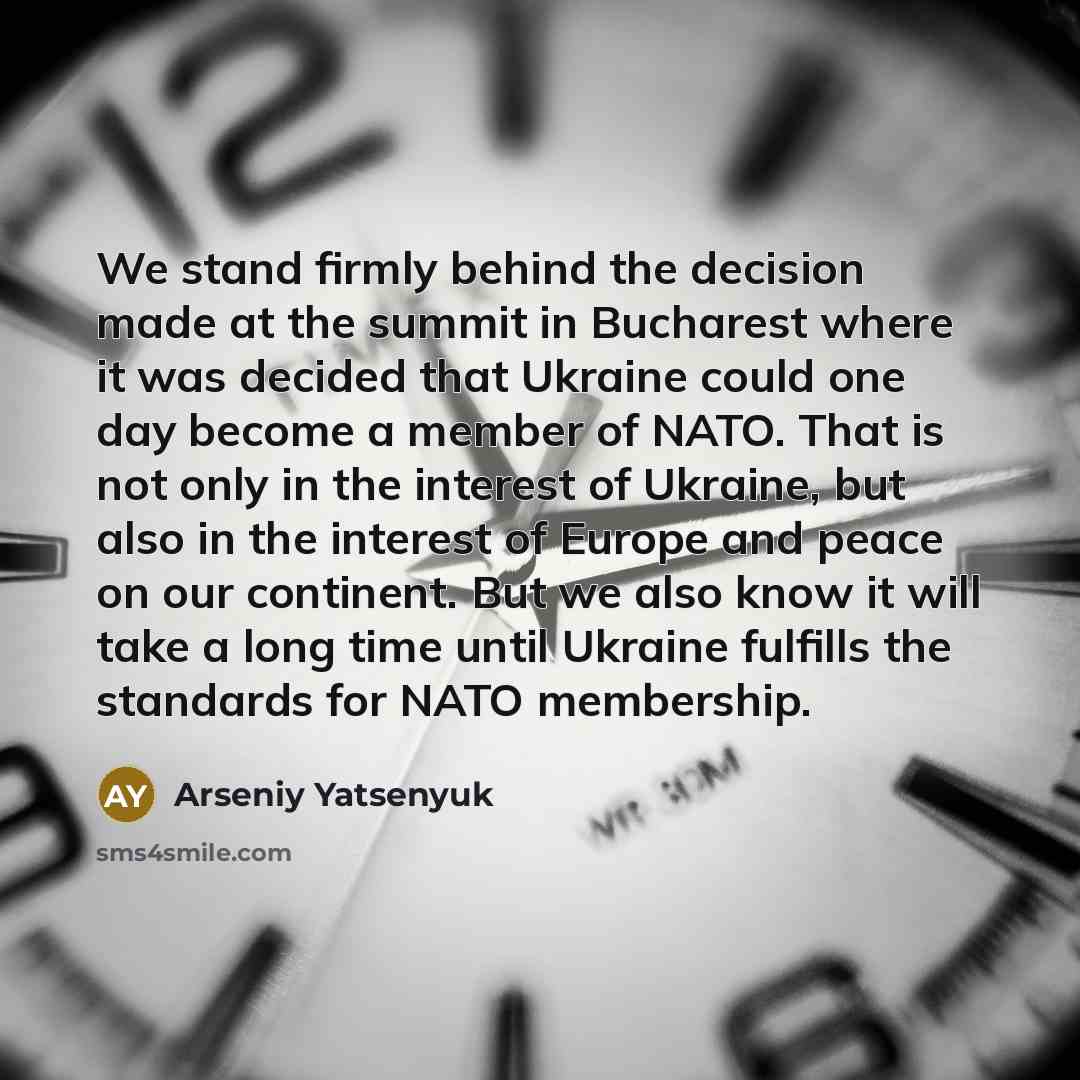 “We stand firmly behind the decision made at the summit…” quote by Arseniy Yatsenyuk