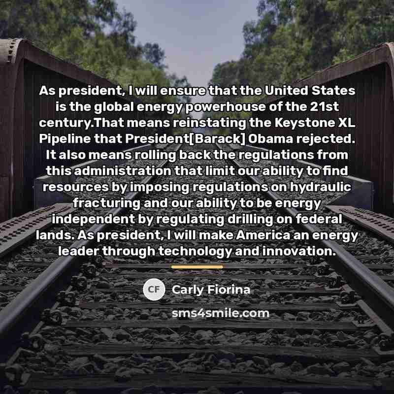 “As president, I will ensure that the United States is…” quote by Carly Fiorina