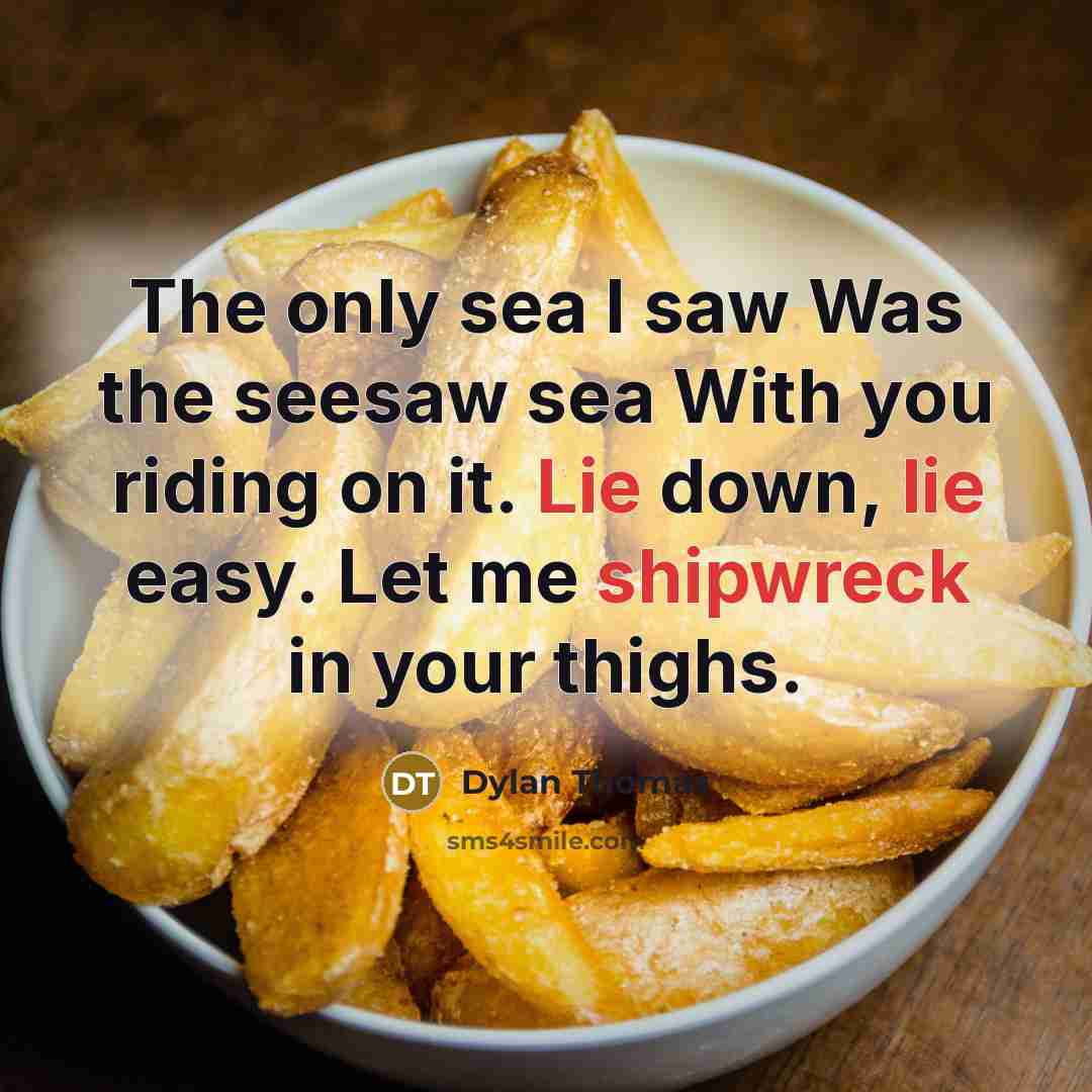 “The only sea I saw Was the seesaw sea With…” quote by Dylan Thomas