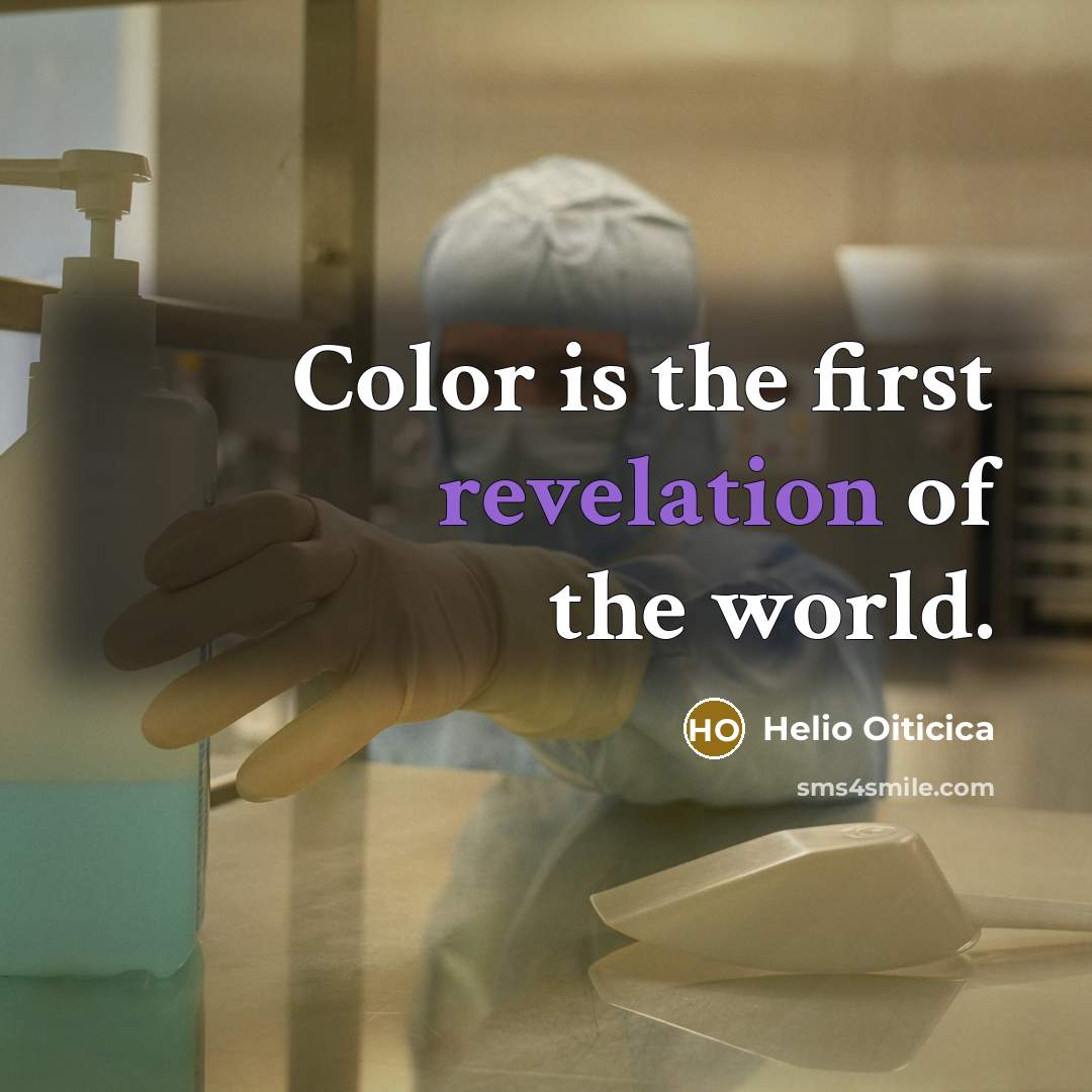 “Color is the first revelation of the world.” quote by Helio Oiticica