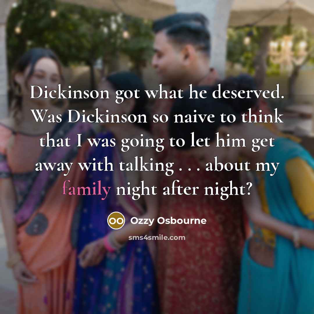 “Dickinson got what he deserved. Was Dickinson so naive to…” quote by Ozzy Osbourne